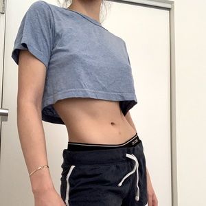 American Apparel short sleeve cropped t shirt (OG $ ~ 45) size OS